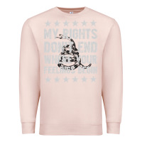 Pale Pink My Rights Don't End Where Your Feelings Begin Premium Sweatshirt - artisFamous