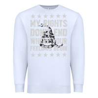 White My Rights Don't End Where Your Feelings Begin Premium Sweatshirt - artisFamous