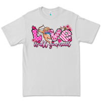 Dove Grey love is all you need Premium Tee - OliviaCreatesArt