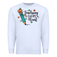 White teaching i̇s a work of heart Premium Sweatshirt - JahusDesignShop