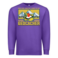 Purple Geocaching, geocaching travel bug, geocache, Premium Sweatshirt - artisFamous