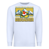 White Geocaching, geocaching travel bug, geocache, Premium Sweatshirt - artisFamous