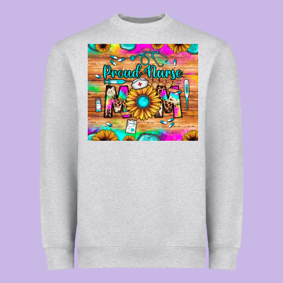 Proud Nurse Mom Heavyweight Sweatshirt Designed By Jahusdesignshop