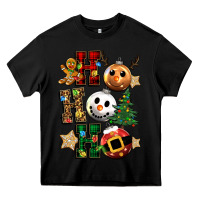 Black ho ho ho christmas Heavy Core Tee - CowGirlArtShop