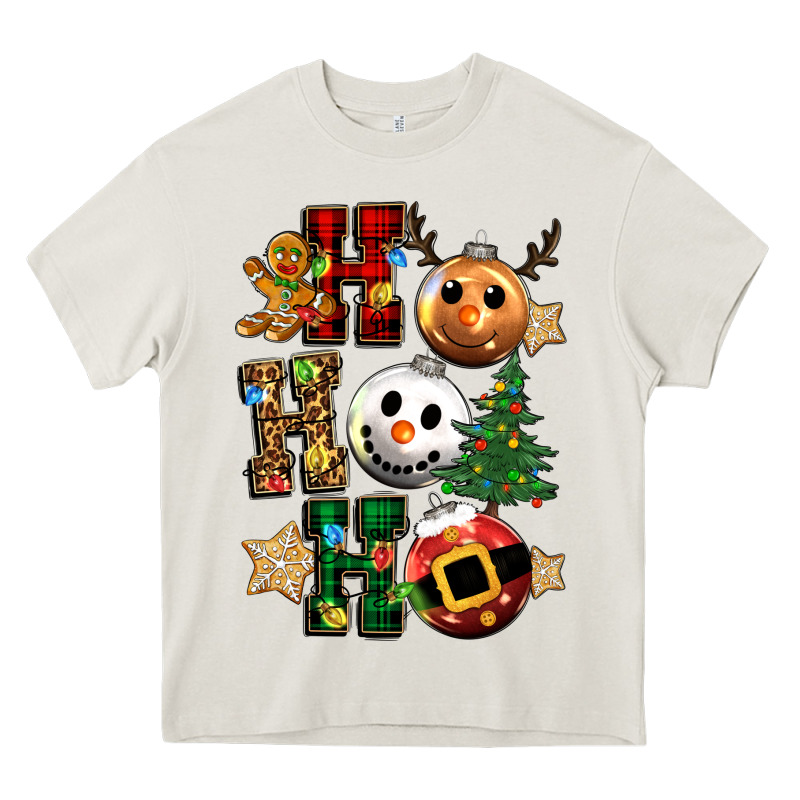 Ho Ho Ho Christmas Heavy Core Tee by CowGirlArtShop | Teevron