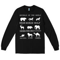 Black Animals Of The World Long Sleeve Tee - Bettercallsaul
