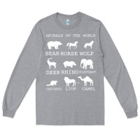 Heather Grey Animals Of The World Long Sleeve Tee - Bettercallsaul