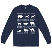 Navy Animals Of The World Long Sleeve Tee - Bettercallsaul