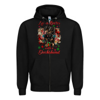 Black Christmas life is better with a dachshund Zipper Hoodie - JahusDesignShop
