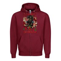Burgundy Christmas life is better with a dachshund Zipper Hoodie - JahusDesignShop