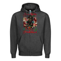 Charcoal Heather Christmas life is better with a dachshund Zipper Hoodie - JahusDesignShop