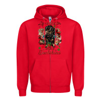 Red Christmas life is better with a dachshund Zipper Hoodie - JahusDesignShop