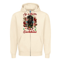Sandshell Christmas life is better with a dachshund Zipper Hoodie - JahusDesignShop