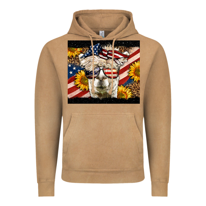 Western 4th Of July Lama Vintage Hoodie by LillyAllenDesigns | Teevron