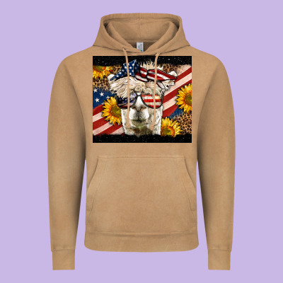 Western 4th Of July Lama Vintage Hoodie Designed By Lillyallendesigns
