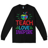 Black teach love inspire Long Sleeve Tee - CowhideDigitalArt