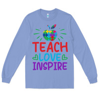 Colony Blue teach love inspire Long Sleeve Tee - CowhideDigitalArt