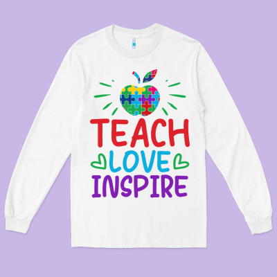 Teach Love Inspire Long Sleeve Tee Designed By Cowhidedigitalart