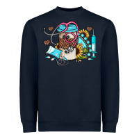 Navy western sunflower gemstone nurse Heavyweight Sweatshirt - JahusDesignShop