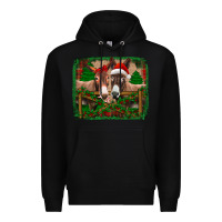 Black christmas donkeys Premium Hoodie - Jasminsmagicworld