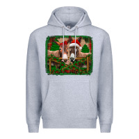 Heather Grey christmas donkeys Premium Hoodie - Jasminsmagicworld