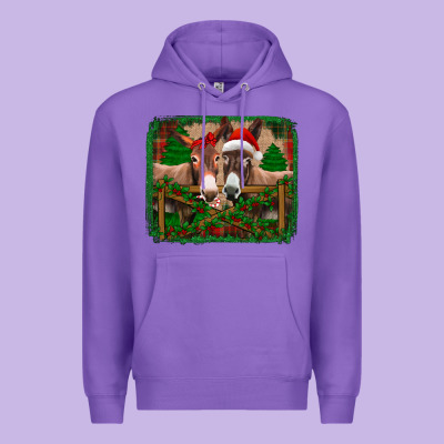 Christmas Donkeys Premium Hoodie Designed By Jasminsmagicworld