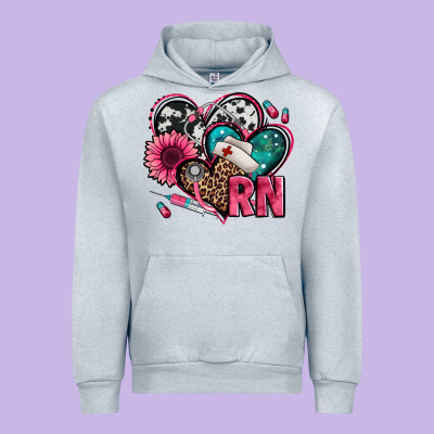 Rn Registered Nurse Hearts Urban Hoodie Designed By Jasminsmagicworld