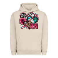 Pigment French Oak rn registered nurse hearts Urban Hoodie - Jasminsmagicworld