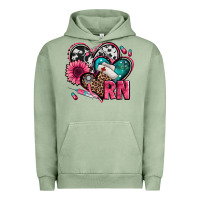 Pigment Oil Green rn registered nurse hearts Urban Hoodie - Jasminsmagicworld