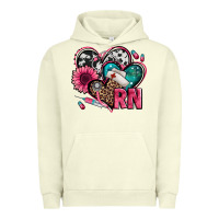 Pigment Pistachio rn registered nurse hearts Urban Hoodie - Jasminsmagicworld