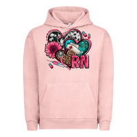 Pigment Salmon rn registered nurse hearts Urban Hoodie - Jasminsmagicworld