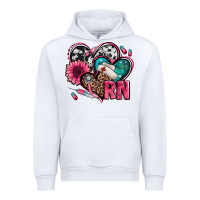 White rn registered nurse hearts Urban Hoodie - Jasminsmagicworld