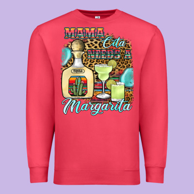 Mama Cita Needs A Margarita1 Premium Sweatshirt Designed By Jahusdesignshop