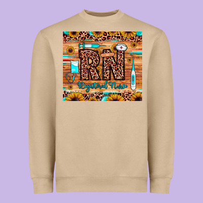 Rn Registered Nurse Heavyweight Sweatshirt Designed By Jahusdesignshop