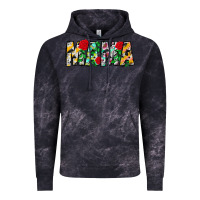 Cloud Black floral animal print mama Vintage Hoodie - CowhideDigitalArt