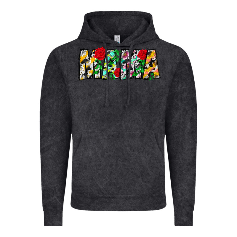Floral Animal Print Mama Vintage Hoodie by CowhideDigitalArt | Teevron