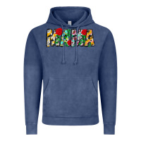 Vintage Denim floral animal print mama Vintage Hoodie - CowhideDigitalArt
