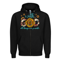Black with god all things are possible matthew 19 26 Zipper Hoodie - JahusDesignShop