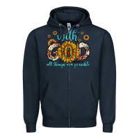 Navy with god all things are possible matthew 19 26 Zipper Hoodie - JahusDesignShop