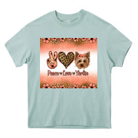 Arona peace love yorkie Heavy Core Tee - Jasminsmagicworld