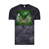 Cloud Black shamrock and roll Vintage Tee - FaDigitalArtStudio