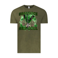 Vintage Olive shamrock and roll Vintage Tee - FaDigitalArtStudio