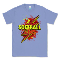 Colony Blue Softball vibes lightning bolt Classic Tee - HowdyJamesFarm