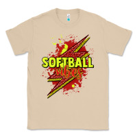 Mushroom Softball vibes lightning bolt Classic Tee - HowdyJamesFarm