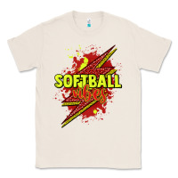 Natural Softball vibes lightning bolt Classic Tee - HowdyJamesFarm