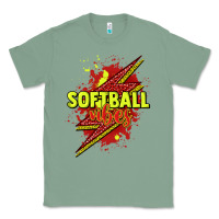 Sage Softball vibes lightning bolt Classic Tee - HowdyJamesFarm