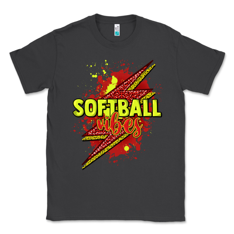 Softball Vibes Lightning Bolt Classic Tee by HowdyJamesFarm | Teevron
