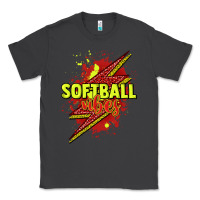 Smoke Softball vibes lightning bolt Classic Tee - HowdyJamesFarm