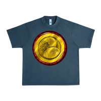 Midnight Navy american football round earrings Urban Heavy Tee - BundleAndBundleShop
