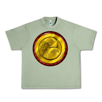 Oil Green american football round earrings Urban Heavy Tee - BundleAndBundleShop